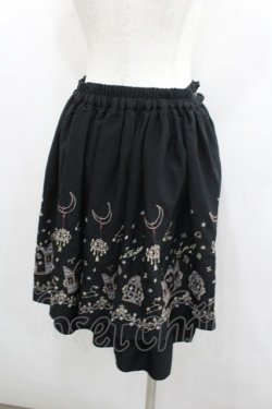 画像3: axes femme / 夜空刺繍スカート M 黒 I-26-02-08-115-AX-SK-TE-ZI