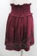 画像4: axes femme / 刺繍ハイウエストスカート  ボルドーＸ黒 I-26-02-08-116-AX-SK-SA-ZI (4)