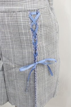 画像2: axes femme POETIQUE / レースアップキュロット M サックス I-26-02-08-117-AX-PA-SA-ZI