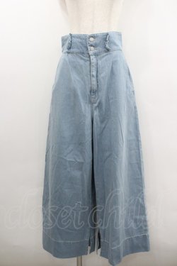 画像1: axes femme / ハイウエストワイドデニムPT L ブリーチ I-26-02-08-119-AX-PA-SA-ZI