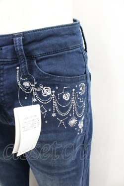 画像2: axes femme / 星×バラ刺繍デニムパンツ L インディゴ I-26-02-08-120-AX-PA-SA-ZI