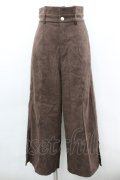 axes femme POETIQUE / ファーベルト付ワイドパンツ  ブラウン I-26-02-08-122-AX-PA-HR-ZI