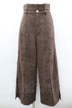画像1: axes femme POETIQUE / ファーベルト付ワイドパンツ  ブラウン I-26-02-08-122-AX-PA-HR-ZI