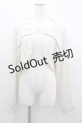 axes femme POETIQUE / レースデザインボレロ  アイボリー I-26-02-08-013-AX-TO-HR-ZI
