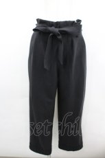 画像1: axes femme / ウエストベルトストレートパンツ  黒 I-26-02-08-123-AX-PA-HR-ZI (1)