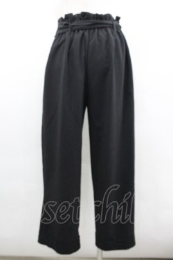 画像2: axes femme / ウエストベルトストレートパンツ  黒 I-26-02-08-123-AX-PA-HR-ZI