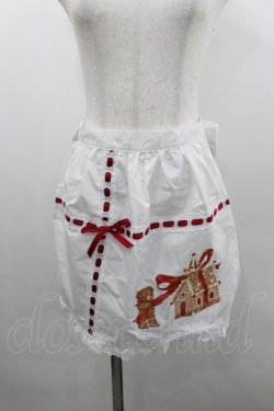 画像1: axes femme kawaii / お菓子の家プリントエプロン  白 I-26-02-08-125-AX-SK-HR-ZI