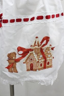 画像2: axes femme kawaii / お菓子の家プリントエプロン  白 I-26-02-08-125-AX-SK-HR-ZI