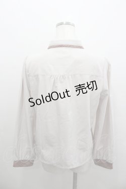 画像3: axes femme POETIQUE / パイピングデザインブラウス  ベージュＸチェック I-26-02-08-017-AX-BL-SA-ZI