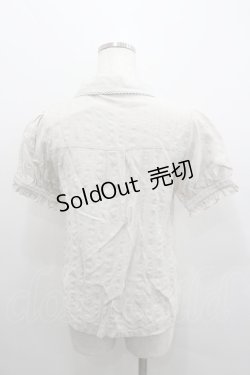 画像3: axes femme POETIQUE / ラメストライプ半袖ブラウス  アイボリー I-26-02-08-018-AX-BL-SA-ZI