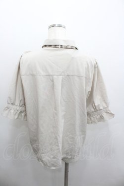 画像3: axes femme / リボン付ローズ刺繍ブラウス  ベージュ I-26-02-08-019-AX-TO-SA-ZI