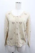 axes femme / 花刺繍ニットカーデ  アイボリー I-26-02-08-023-AX-TO-SA-ZI