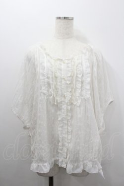 画像1: axes femme / ドット×お花柄ブラウス  白 I-26-02-08-003-AX-BL-SA-ZI