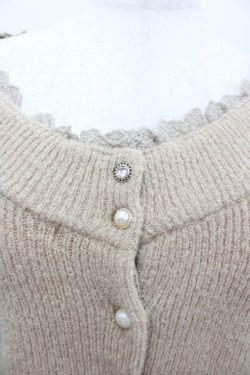 画像2: axes femme / 後ろボタンデザインニットトップス  ブラウン I-26-02-08-024-AX-TO-SA-ZI