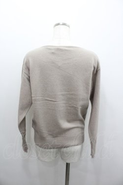 画像3: axes femme / レース配色Vネックニット  ベージュ I-26-02-08-025-AX-TO-SA-ZI