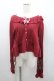 画像1: axes femme kawaii / プチローズニットカーデ  赤 I-26-02-08-031-AX-TO-HR-ZI (1)
