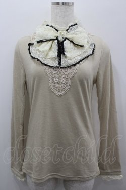 画像1: axes femme / BIGリボンハイネックカットソー  アイボリー I-26-02-11-035-AX-TO-SA-ZI