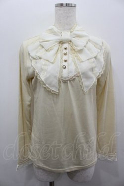 画像1: axes femme / レースビッグリボンカットソー  アイボリー I-26-02-11-038-AX-TO-SA-ZI