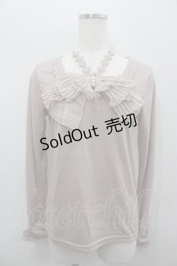 画像1: axes femme / BIGリボン長袖カットソー  ピンク I-26-02-11-039-AX-TO-SA-ZI