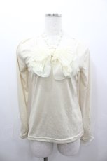 画像1: axes femme / BIGリボン長袖カットソー M アイボリー I-26-02-11-040-AX-TO-SA-ZI (1)