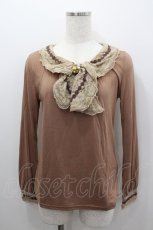 画像1: axes femme / レースBIGリボンカットソー  ピンク I-26-02-11-044-AX-TO-SA-ZI (1)