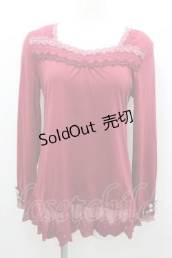 画像1: axes femme / 袖口ガーデンロングインナー M 濃ピンク I-26-02-11-045-AX-TO-SA-ZI