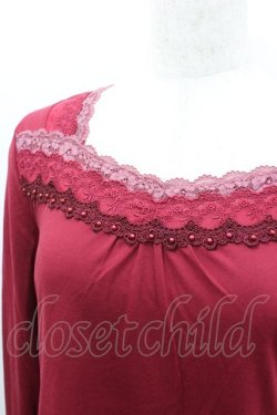 画像2: axes femme / 袖口ガーデンロングインナー M 濃ピンク I-26-02-11-045-AX-TO-SA-ZI