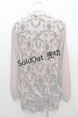 画像2: axes femme / ローズカメオフロッキートップス  ピンクＸ黒 I-26-02-11-005-AX-TO-SA-ZI