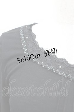 画像2: axes femme / ストーンレースカットソー  黒 I-26-02-11-050-AX-TO-SA-ZI