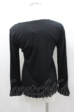 画像3: axes femme / ストーンレースカットソー  黒 I-26-02-11-050-AX-TO-SA-ZI