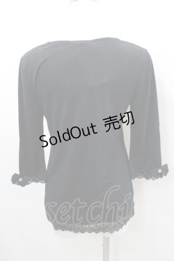 画像3: axes femme / レースビジュー長袖カットソー  黒 I-26-02-11-051-AX-TO-SA-ZI