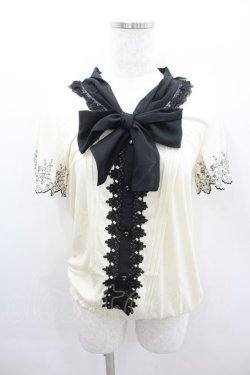 画像1: axes femme / バイカラーボータイ半袖PO M キナリ I-26-02-11-053-AX-TO-SA-ZI