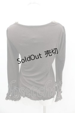 画像3: axes femme / 袖口レーシープルオーバー M チャ I-26-02-11-054-AX-TO-SA-ZI