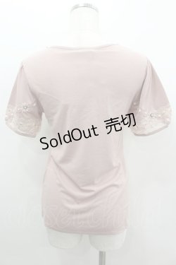 画像3: axes femme / 立体お花半袖インナーPO M アワピンク I-26-02-11-059-AX-TO-SA-ZI