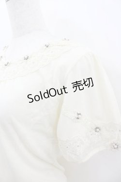 画像2: axes femme / 立体お花半袖インナーPO M キナリ I-26-02-11-060-AX-TO-SA-ZI