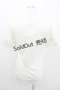 画像3: axes femme / 立体お花半袖インナーPO M キナリ I-26-02-11-060-AX-TO-SA-ZI