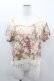 画像1: LIZ LISA / レース切り替えバラブーケプリントショートトップス  ブラウンＸピンクＸアイボリー I-26-02-11-067-LO-TO-SA-ZI (1)