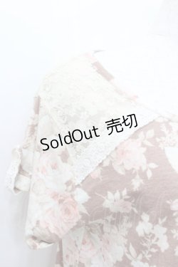 画像2: LIZ LISA / レース切り替えバラブーケプリントショートトップス  ブラウンＸピンクＸアイボリー I-26-02-11-067-LO-TO-SA-ZI