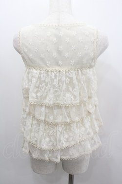 画像2: LIZ LISA / 4段レースフリルノースリーブカーディガン  アイボリー I-26-02-11-068-LO-TO-SA-ZI