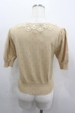 画像3: an another angelus / フラワーレースニットカーディガン  ベージュＸ白 I-26-02-11-071-CA-TO-SA-ZI