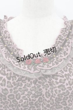 画像2: axes femme / 巻き薔薇レオパードタンク  ピンクＸブラウン I-26-02-11-072-AX-TO-SA-ZI