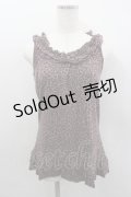axes femme / 巻き薔薇レオパードタンク  パープル I-26-02-11-073-AX-TO-SA-ZI