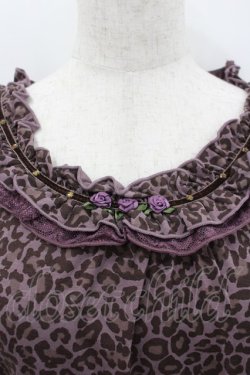 画像2: axes femme / 巻き薔薇レオパードタンク  パープル I-26-02-11-073-AX-TO-SA-ZI