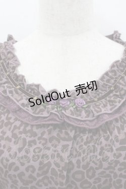 画像2: axes femme / 巻き薔薇レオパードタンク  パープル I-26-02-11-073-AX-TO-SA-ZI