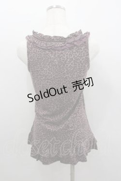 画像3: axes femme / 巻き薔薇レオパードタンク  パープル I-26-02-11-073-AX-TO-SA-ZI
