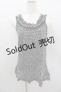 axes femme / 巻き薔薇レオパードタンク M グレー I-26-02-11-074-AX-TO-SA-ZI