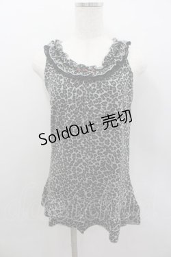 画像1: axes femme / 巻き薔薇レオパードタンク M グレー I-26-02-11-074-AX-TO-SA-ZI