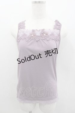 画像1: axes femme / フラワーレースタンク  パープル I-26-02-11-076-AX-TO-SA-ZI