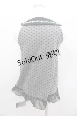 画像3: axes femme / 衿付きドットアウターキャミ  グレーX黒 I-26-02-11-077-AX-TO-SA-ZI