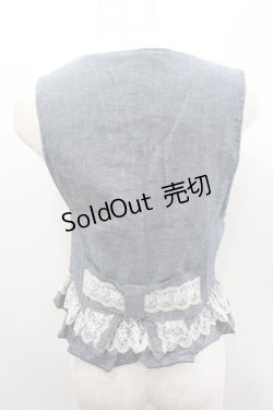 画像3: axes femme / フラワーレースベスト  青デニムＸ白 I-26-02-11-078-AX-TO-SA-ZI